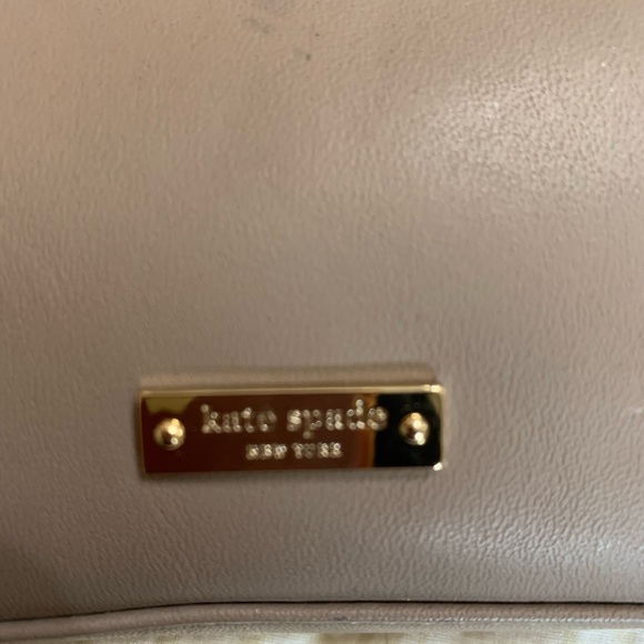 Kate Spade taupe handbag with large black bow! - Picture 3 of 6